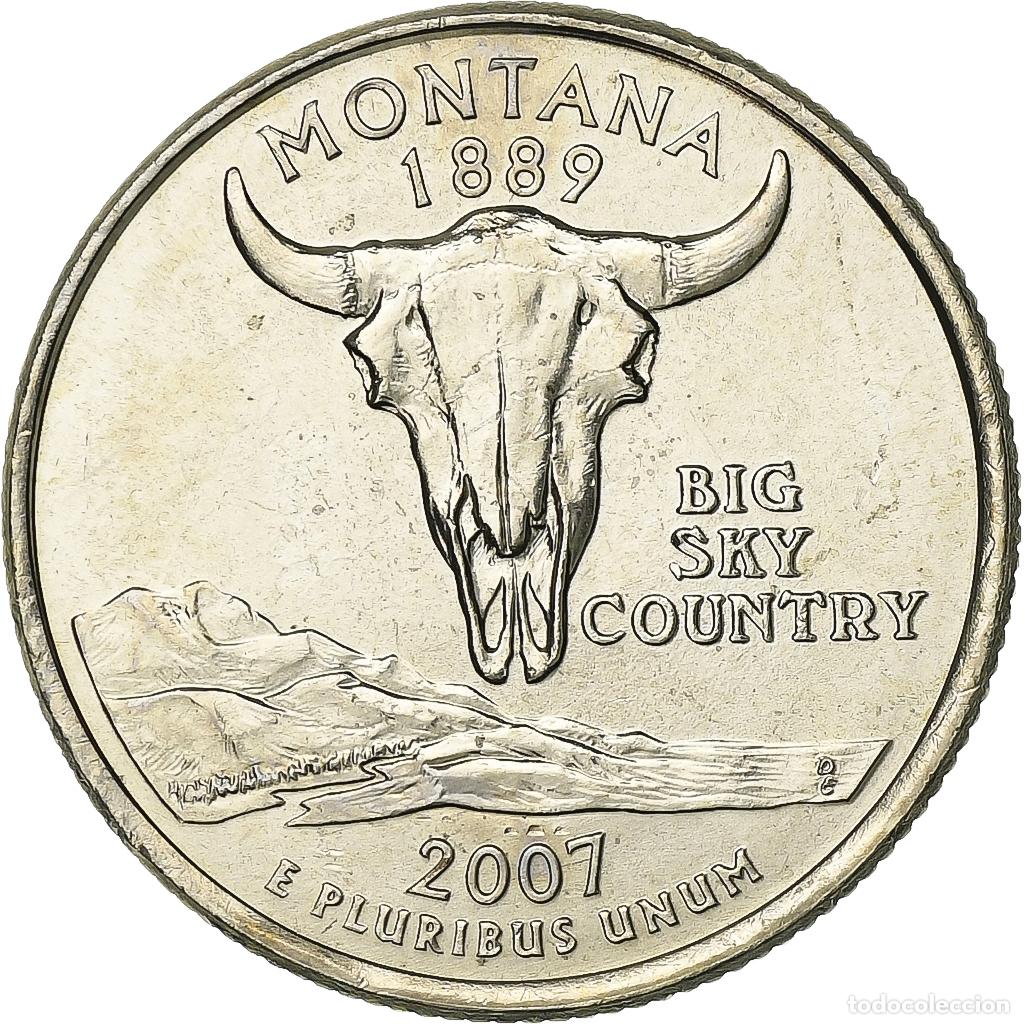 Old Coins of America: [#394495] Estados Unidos, Quarter, Quarter Dollar, 2007, Philadelphia, Montana 1889, Cobre