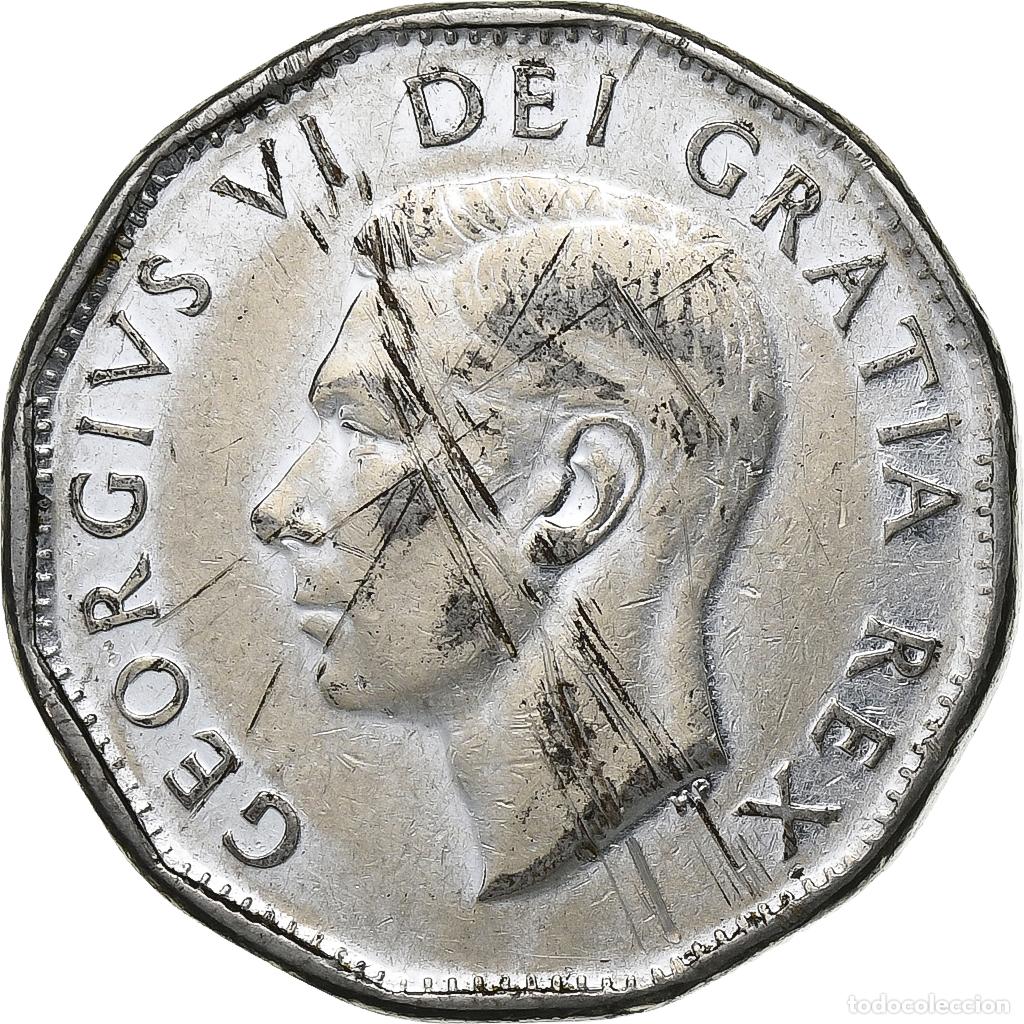 Monedas antiguas de Am&eacute;rica: [#135468] Canad&aacute;, George VI, 5 Cents, 1951, Ottawa, Acero, MBC