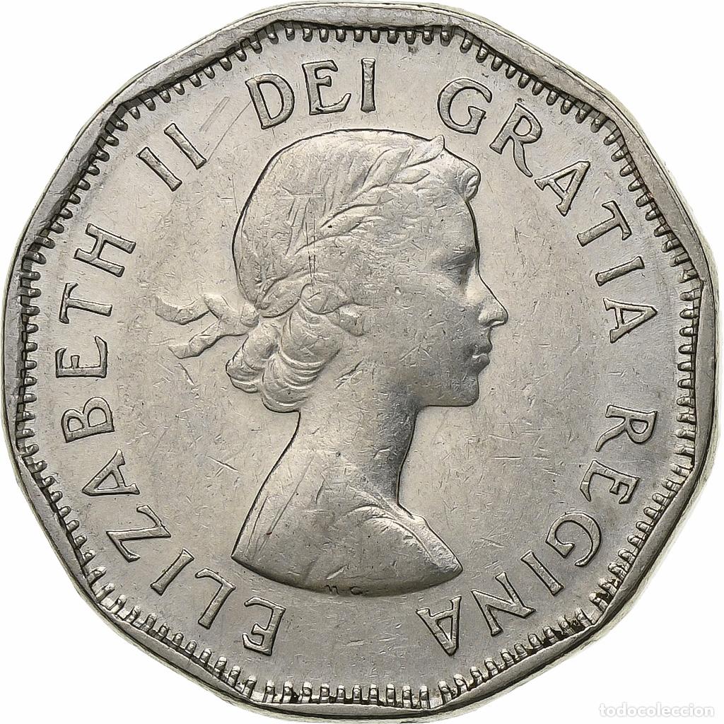 Monedas antiguas de Am&eacute;rica: [#135470] Canad&aacute;, Elizabeth II, 5 Cents, 1962, Ottawa, N&iacute;quel, MBC+