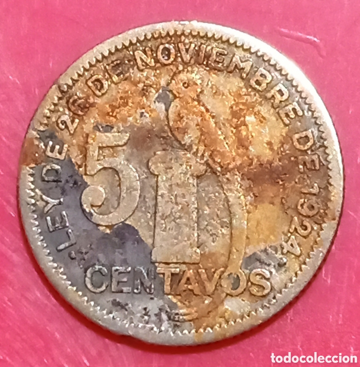 Monedas antiguas de Am&eacute;rica: Guatemala - 5 Centavos 1932 - Foto 2