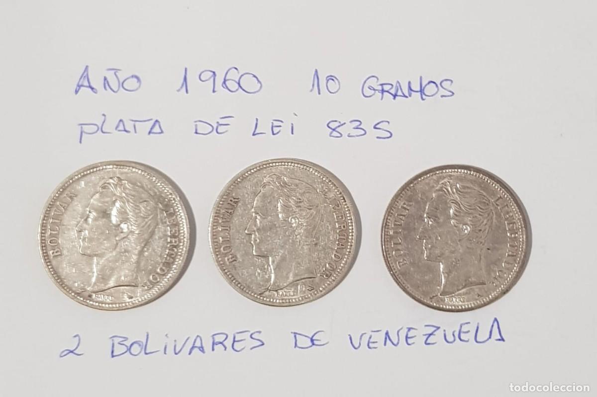 Monedas antiguas de Am&eacute;rica: monedas de plata de venezuela - Foto 1
