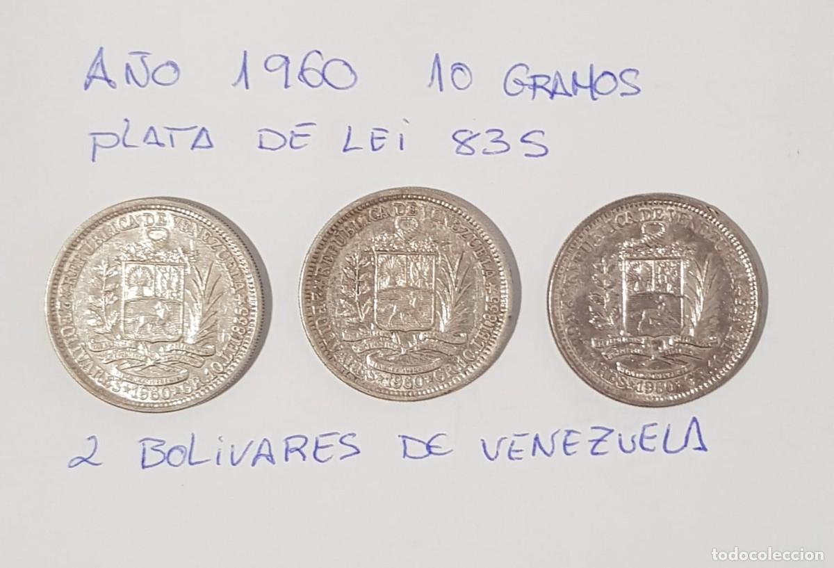 Monedas antiguas de Am&eacute;rica: monedas de plata de venezuela - Foto 2