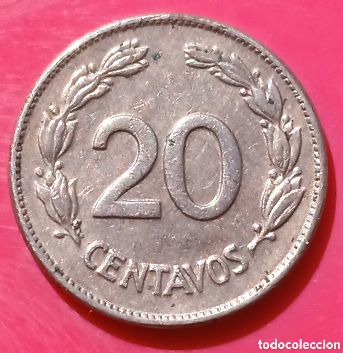 Monedas antiguas de Am&eacute;rica: Ecuador - 20 Centavos 1946 - Bc - Foto 2