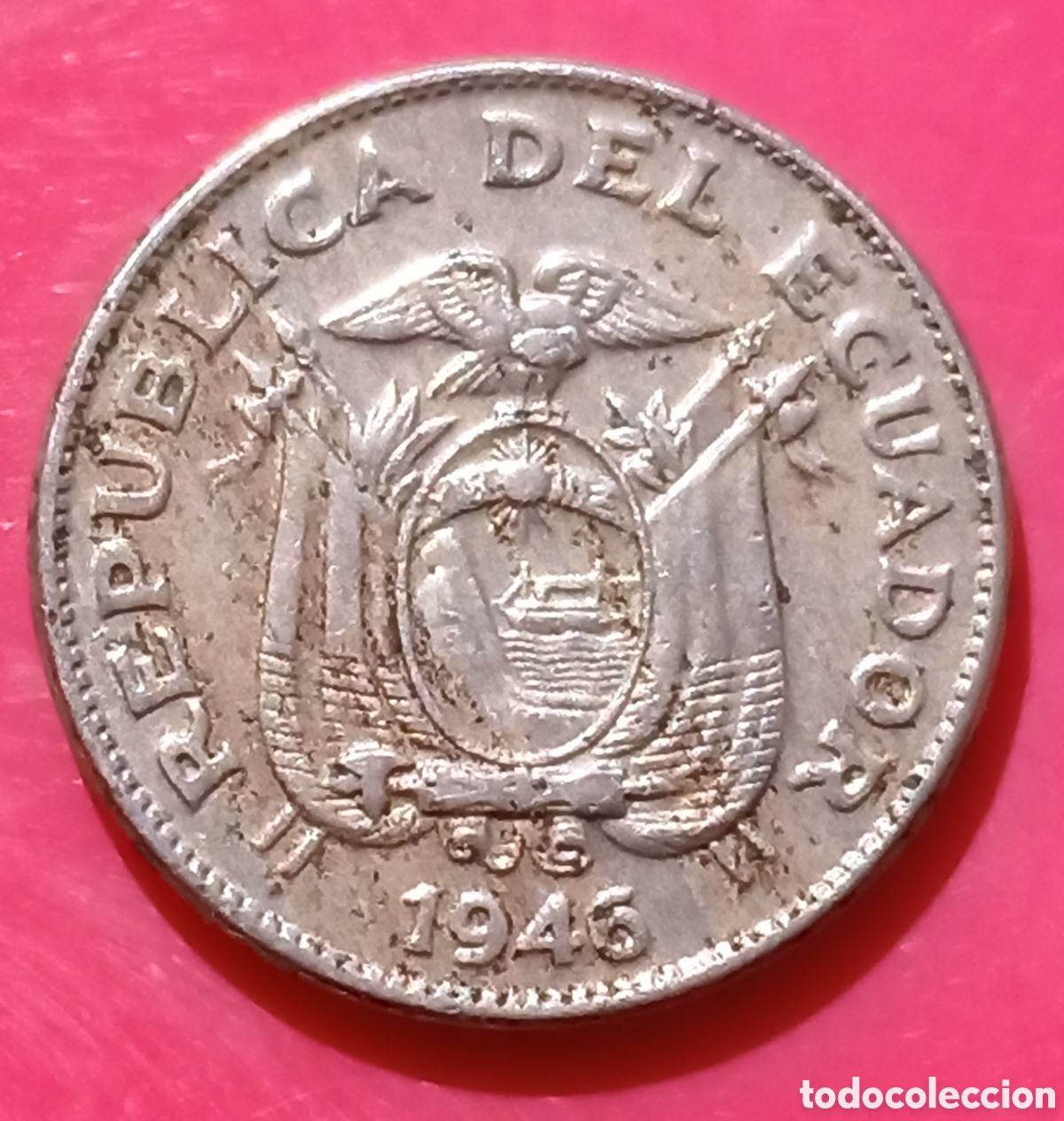 Monedas antiguas de Am&eacute;rica: Ecuador - 20 Centavos 1946 - Bc - Foto 1