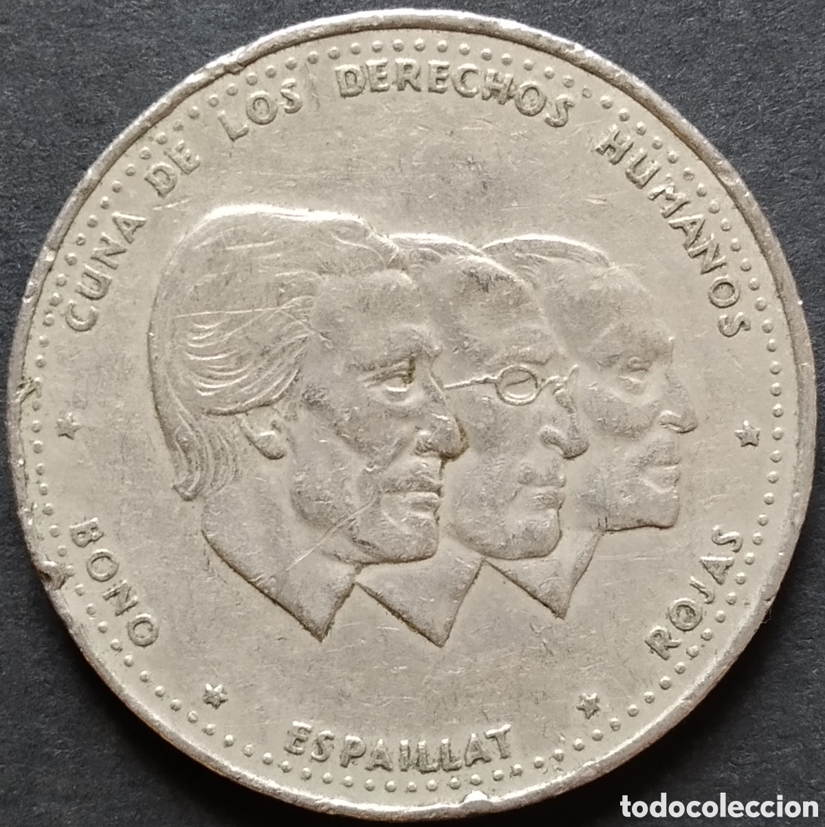 Old Coins of America: MONEDA - REPUBLICA DOMINICANA (&frac12;) MEDIO PESO 1986