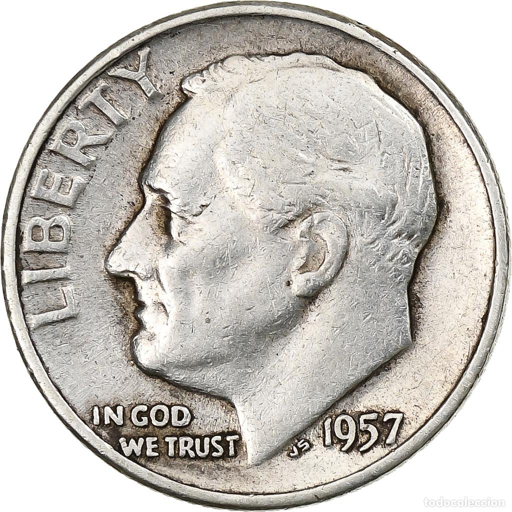 Moedas antigas da Am&eacute;rica: [#1115941] Moneda, Estados Unidos, Roosevelt Dime, Dime, 1957, U.S. Mint, Philadelphia