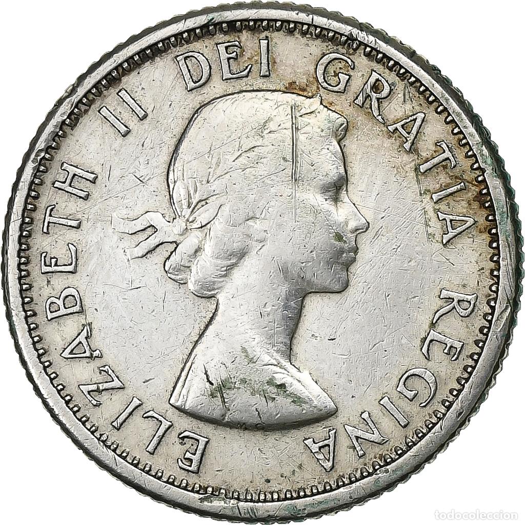 Alte M&uuml;nzen aus Amerika: [#197516] Canad&aacute;, Elizabeth II, 10 Cents, 1957, Royal Canadian Mint, Plata, MBC+, KM:51
