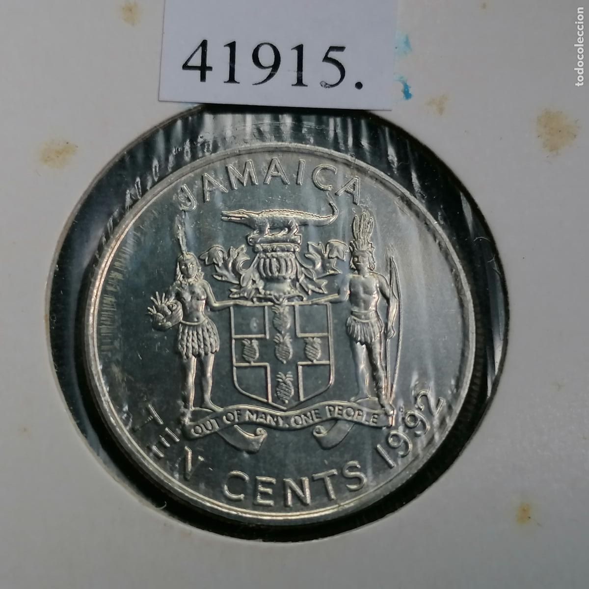 Monedas antiguas de Am&eacute;rica: Jamaica 10 c&eacute;ntimos 1992 - Foto 2