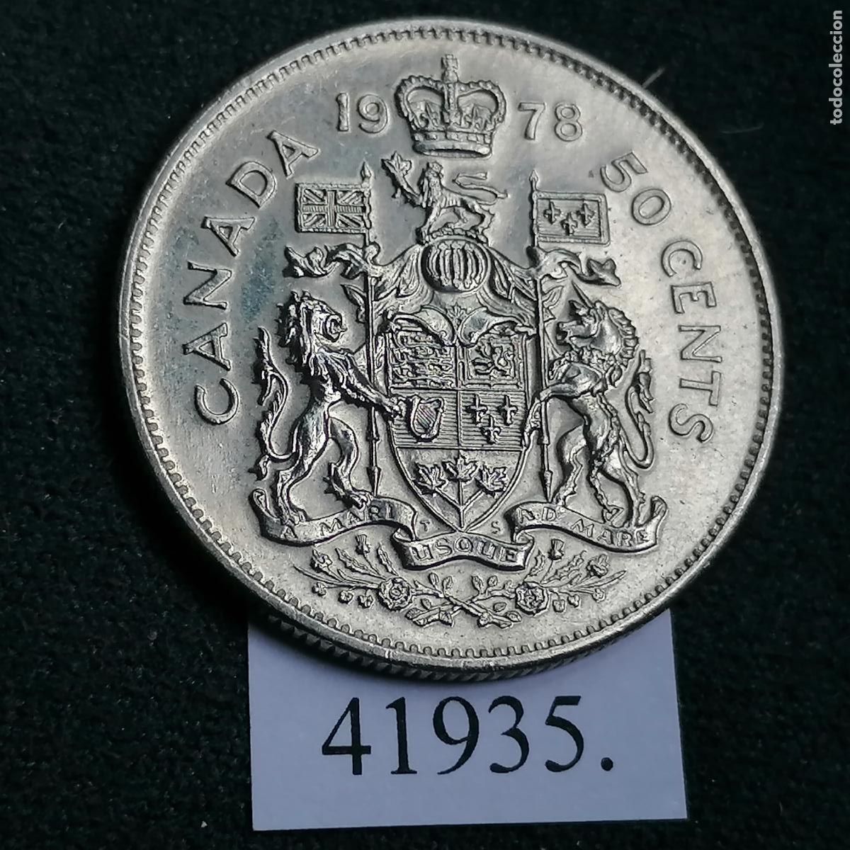 Monedas antiguas de Am&eacute;rica: Canad&aacute; 50 centimos 1978 - Foto 1