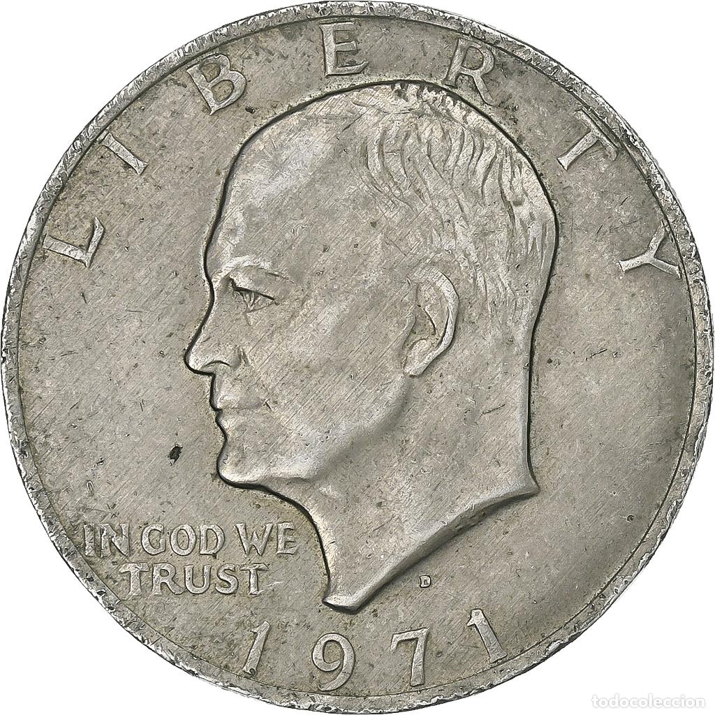 Monedas antiguas de Am&eacute;rica: [#197614] Estados Unidos, Dollar, Eisenhower, 1971, U.S. Mint, Cobre - n&iacute;quel recubierto