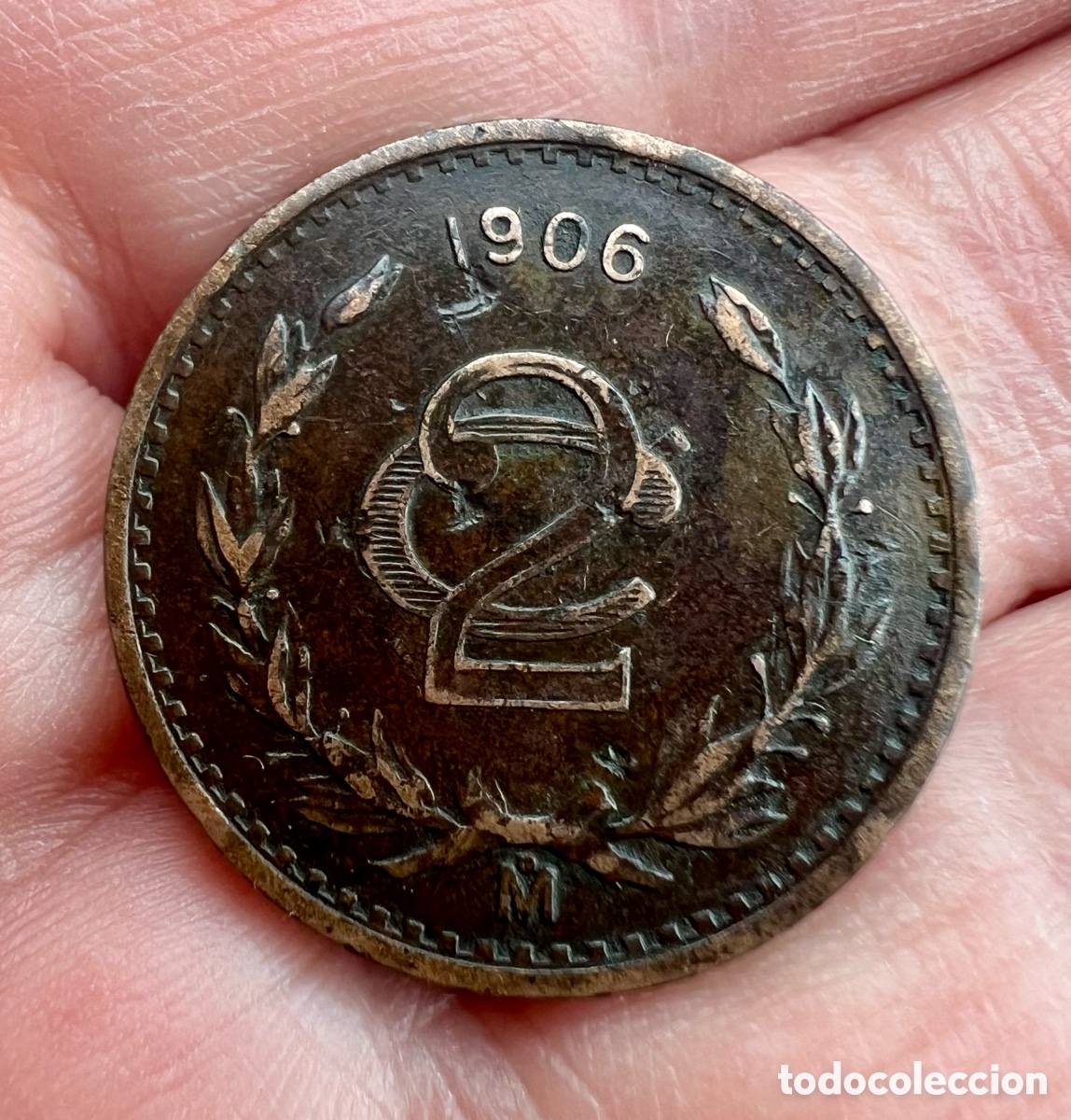 Monedas antiguas de Am&eacute;rica: M&Eacute;XICO, 2 centavos de 1906 MBC - Foto 2