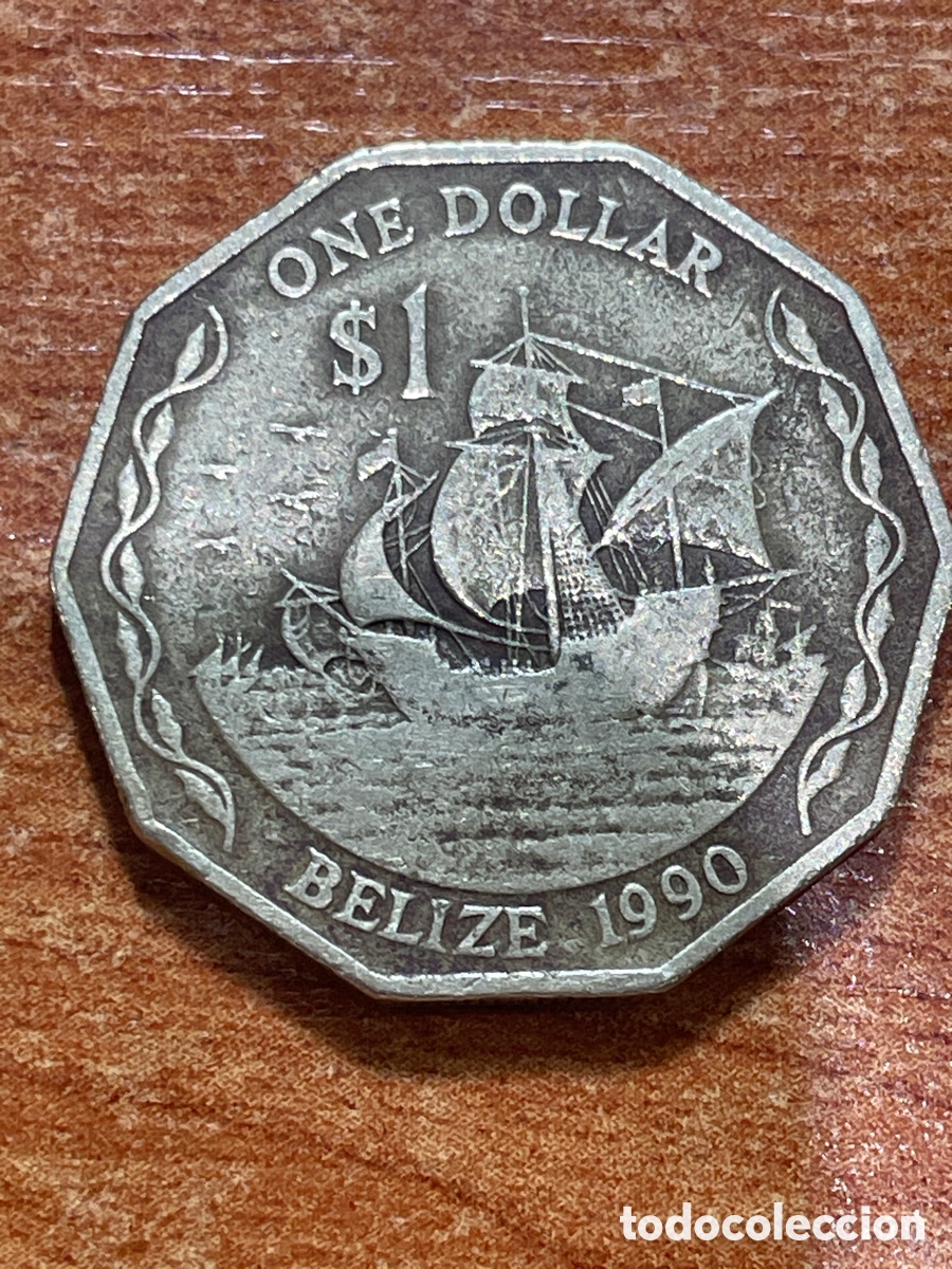 Monedas antiguas de Am&eacute;rica: Moneda 1 d&oacute;lar Belize 1990 - Foto 1