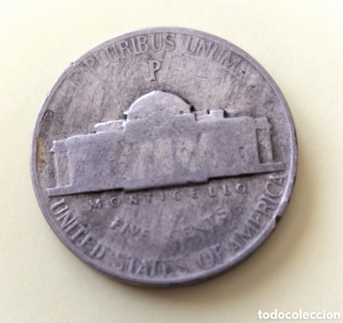 Monedas antiguas de Am&eacute;rica: Moneda Plata 5 Centavos 1943P EEUU - Foto 2