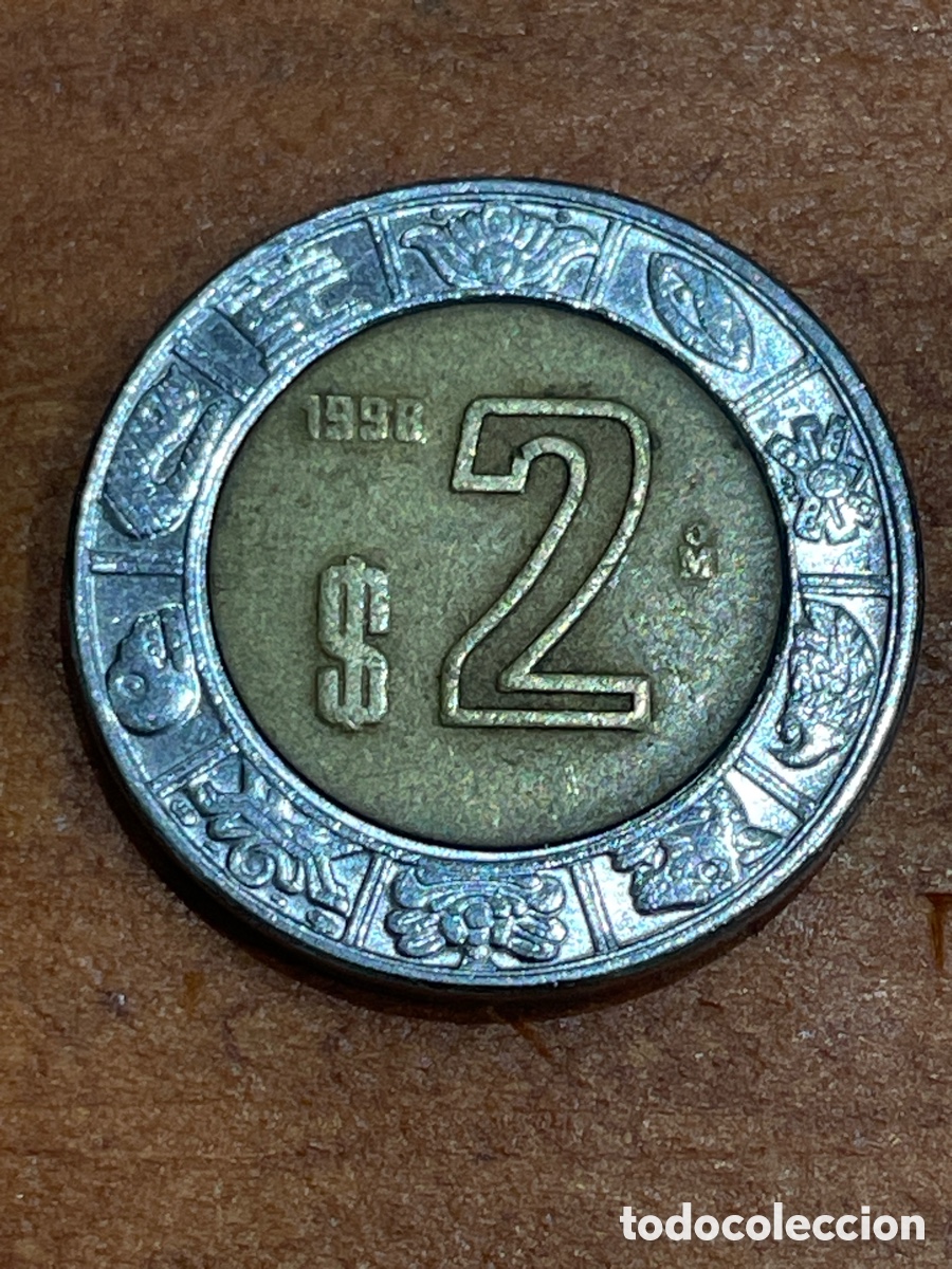 Monedas antiguas de Am&eacute;rica: Moneda 2 pesos M&eacute;xico 1998 - Foto 1