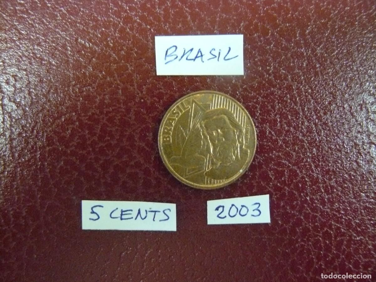 Monedas antiguas de Am&eacute;rica: Moneda de Brasil 5 Cents 2003 - Foto 1