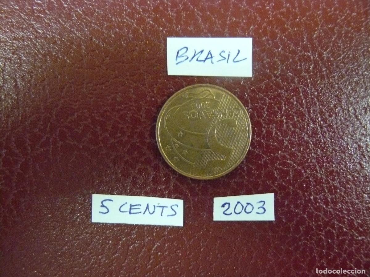Monedas antiguas de Am&eacute;rica: Moneda de Brasil 5 Cents 2003 - Foto 2
