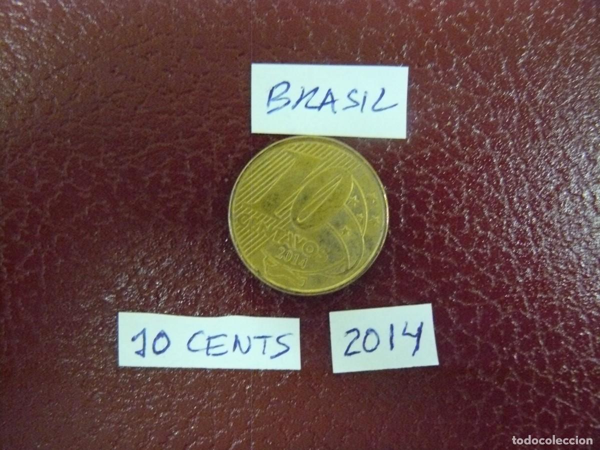 Monedas antiguas de Am&eacute;rica: Moneda de Brasil 10 Cents 2014 - Foto 2
