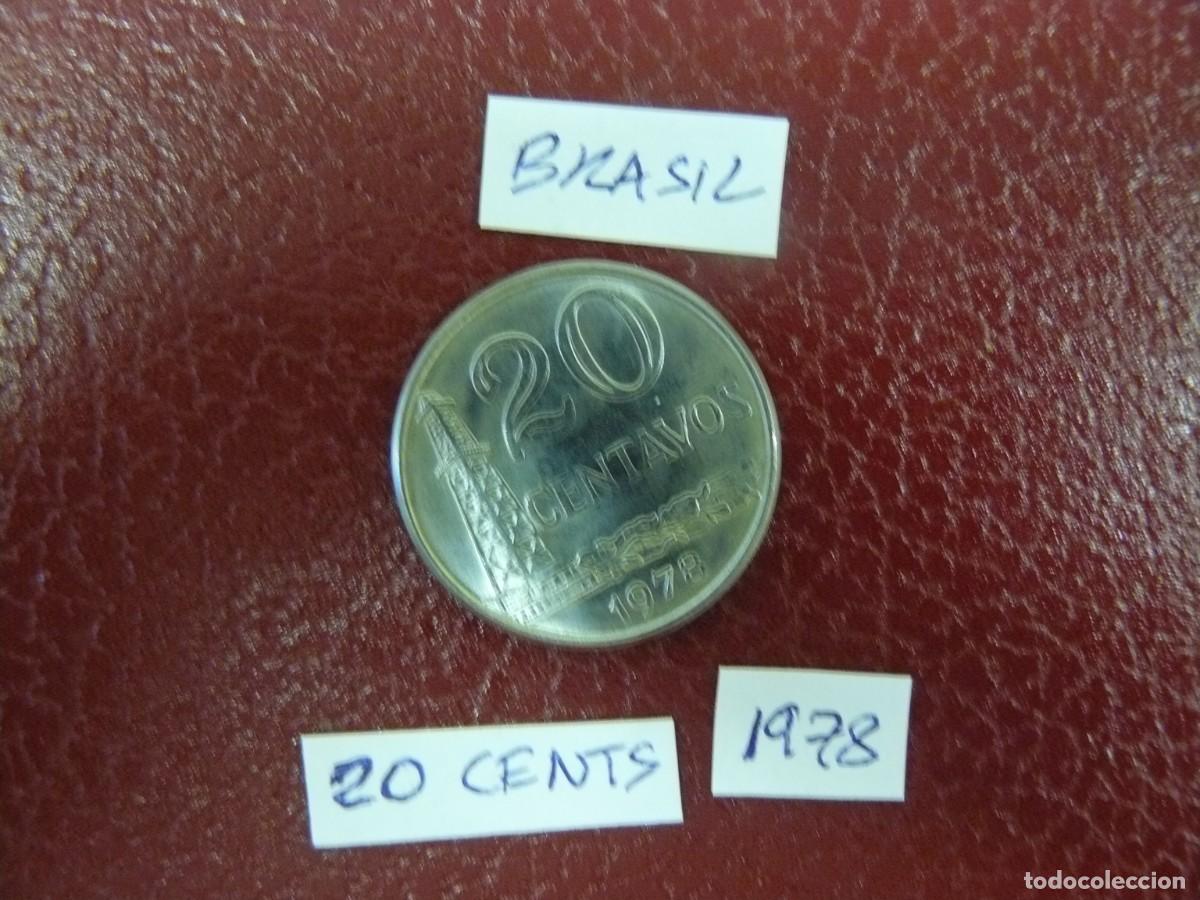 Monedas antiguas de Am&eacute;rica: Moneda de Brasil 20 Cents 1978 - Foto 2