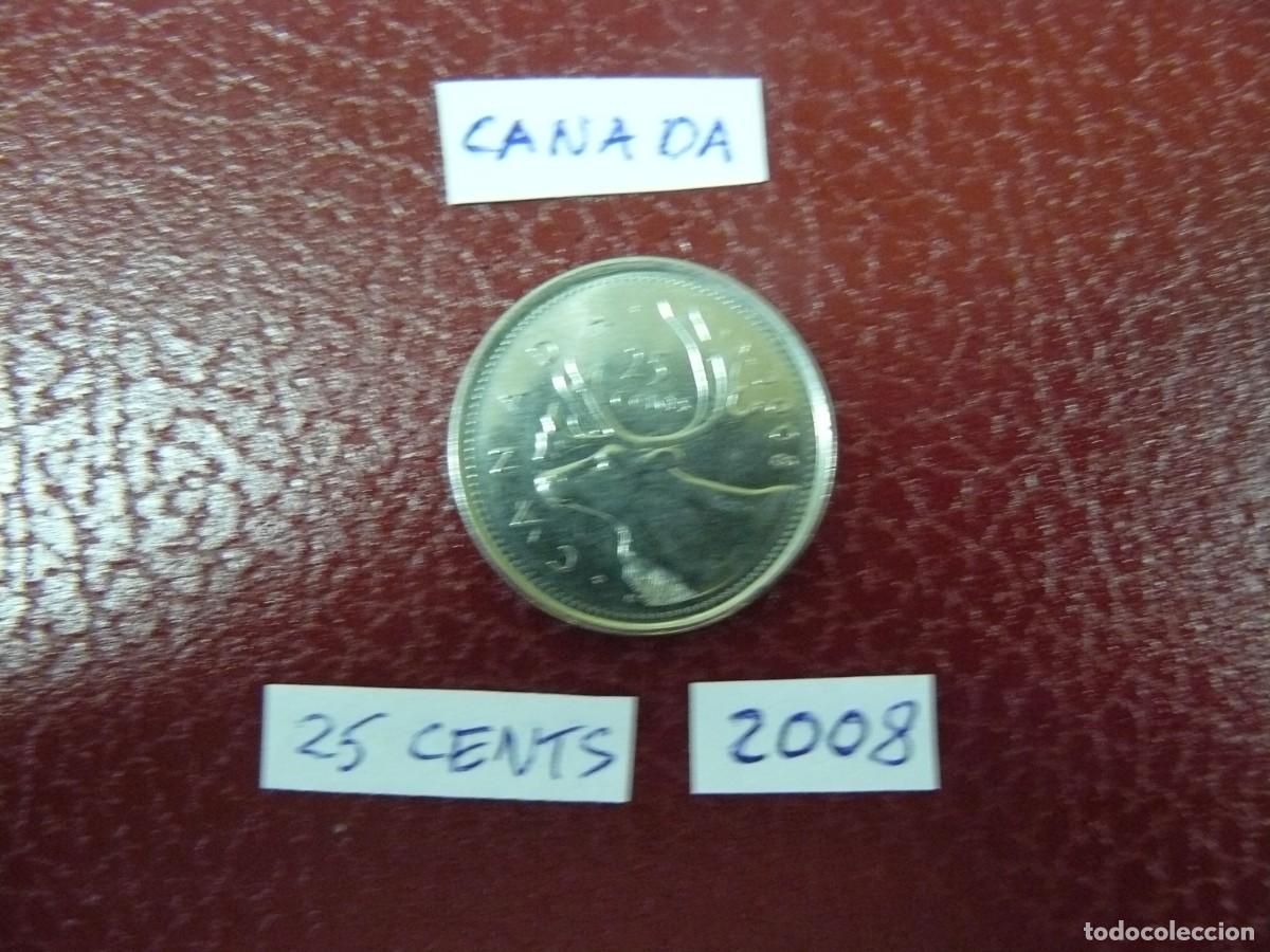 Monedas antiguas de Am&eacute;rica: Moneda de Canada 25 Cents 2008 - Foto 2