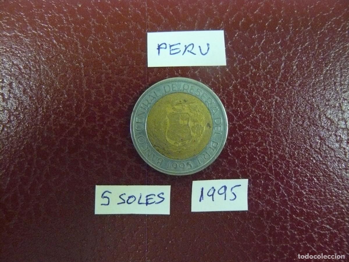 Monedas antiguas de Am&eacute;rica: Moneda de Peru 5 Soles 1995 - Foto 1
