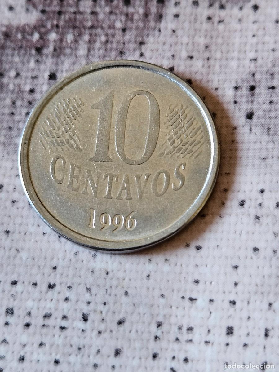 Monedas antiguas de Am&eacute;rica: Moneda De Brasil De 10 Centavos De 1996. - Foto 3