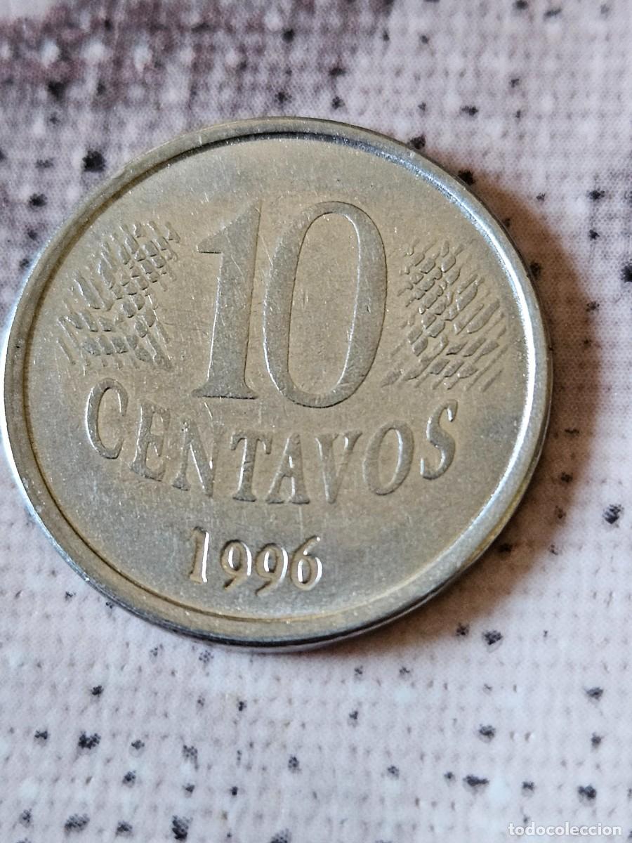 Monedas antiguas de Am&eacute;rica: Moneda De Brasil De 10 Centavos De 1996. - Foto 4