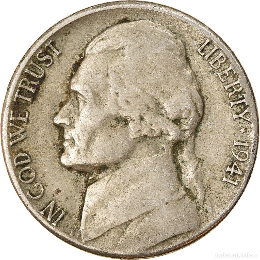 Monedas antiguas de Am&eacute;rica: [#777592] Moneda, Estados Unidos, Jefferson Nickel, 5 Cents, 1941, U.S. Mint