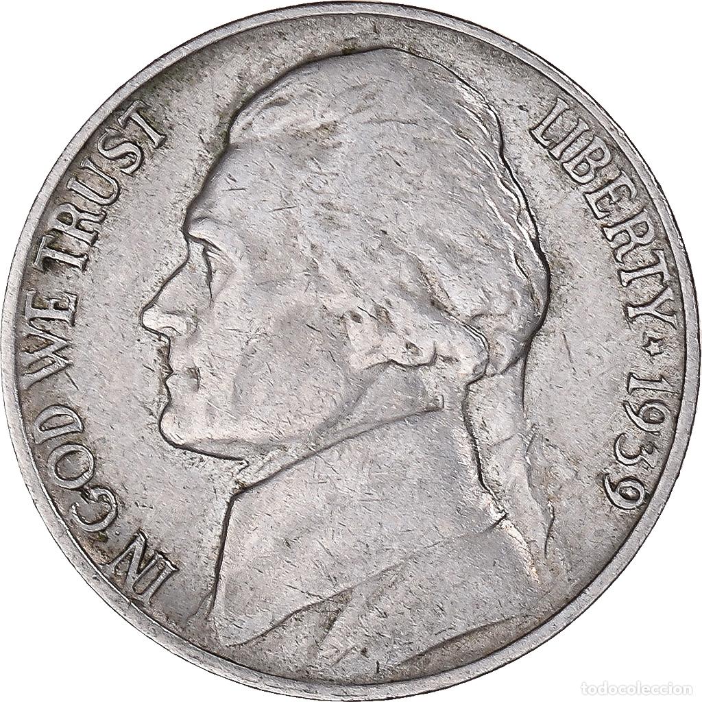 Monedas antiguas de Am&eacute;rica: [#1100868] Moneda, Estados Unidos, Jefferson Nickel, 5 Cents, 1939, U.S. Mint
