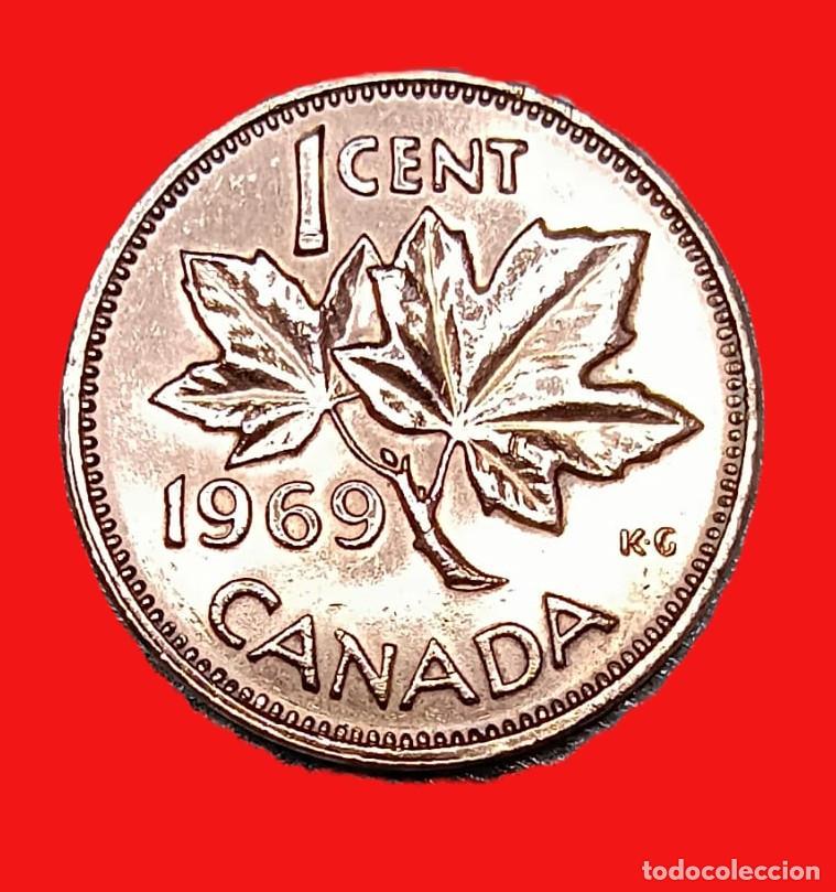 Monedas antiguas de Am&eacute;rica: Canada 1 Centavo 1969 - Foto 2