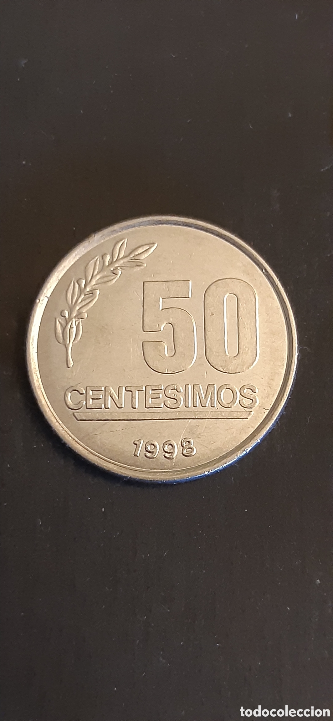 Monedas antiguas de Am&eacute;rica: 50 cent&eacute;simas Uruguay 1998 - Foto 2