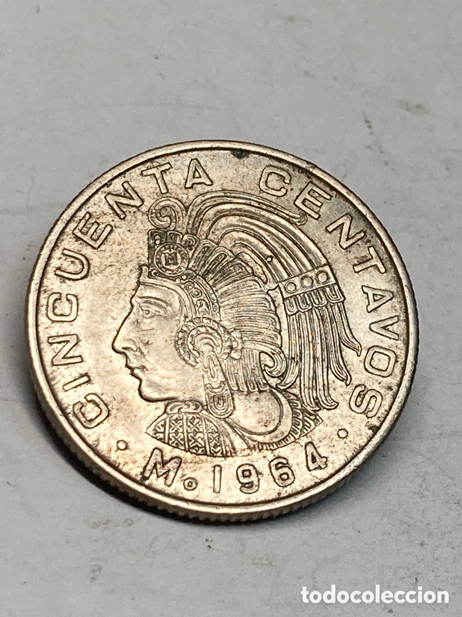 Monedas antiguas de Am&eacute;rica: Moneda 50 centavos 1964 /J68 - Foto 2