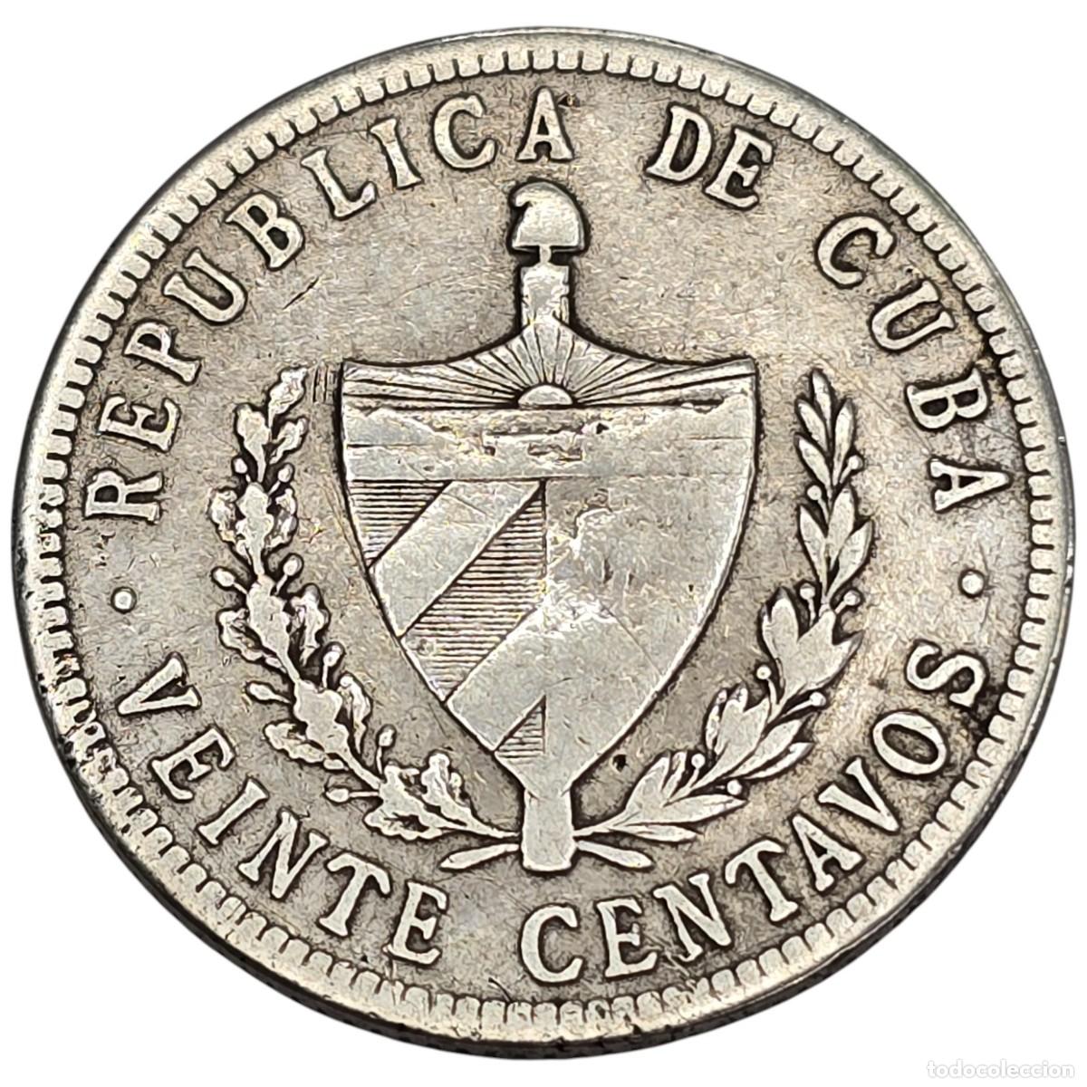 Monedas antiguas de Am&eacute;rica: CUBA. 20 CENTAVOS. 1920. - Foto 2