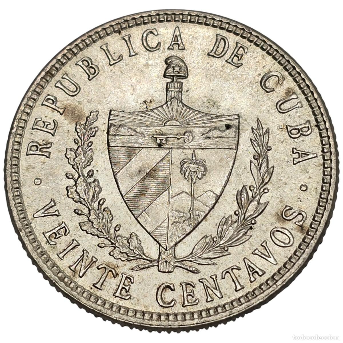 Monedas antiguas de Am&eacute;rica: CUBA. 20 CENTAVOS. 1949. - Foto 2