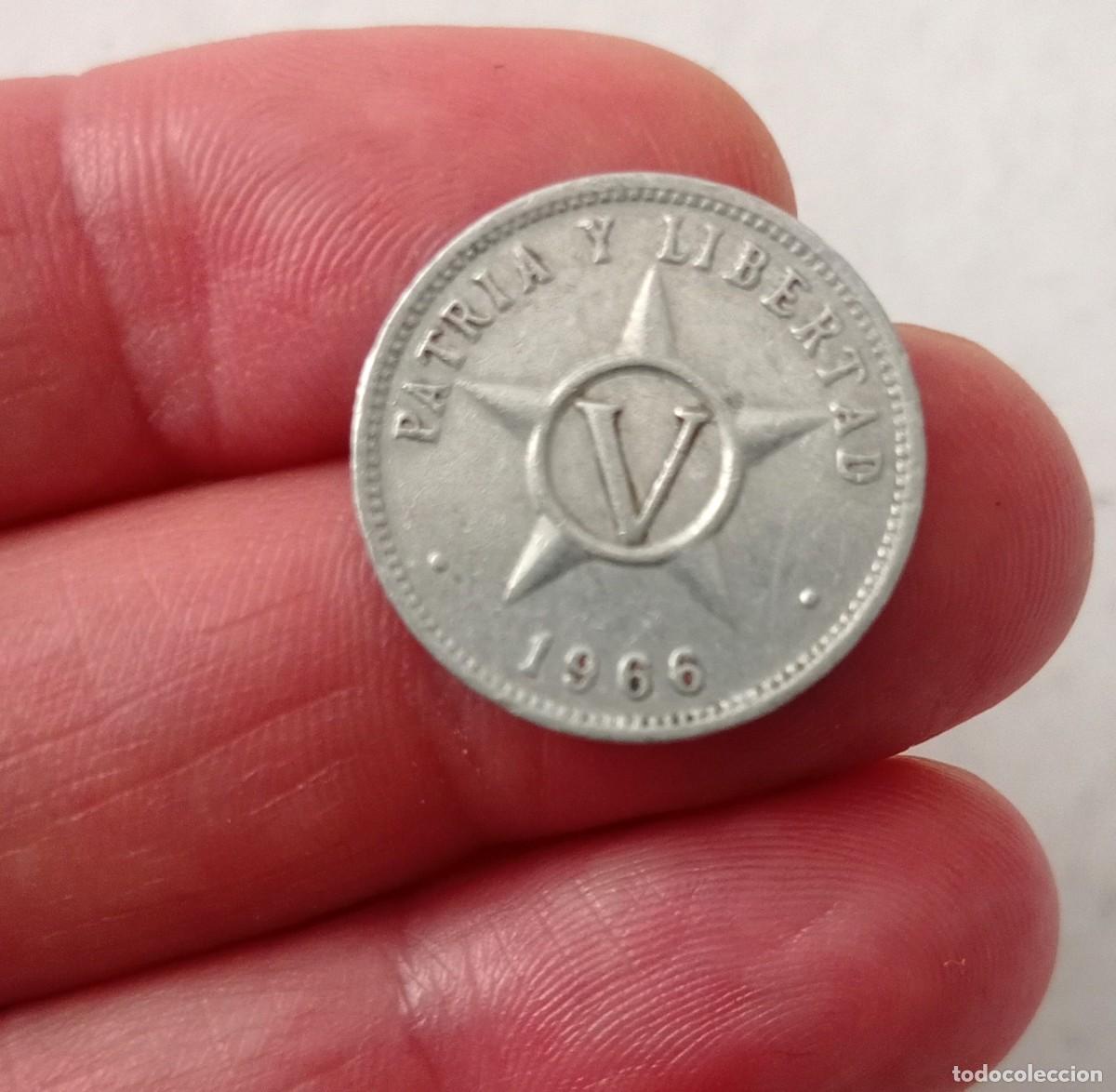 Monedas antiguas de Am&eacute;rica: Moneda 5 centavos 1966 Cuba - Foto 1