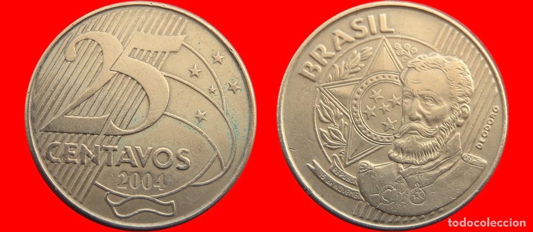 Monedas antiguas de Am&eacute;rica: 25 CENTAVOS 2004 BRASIL-128174 - Foto 1