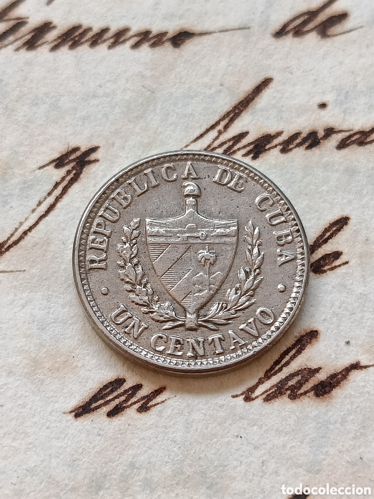 Monedas antiguas de Am&eacute;rica: Moneda de 1 centavo 1946 Cuba - Foto 2