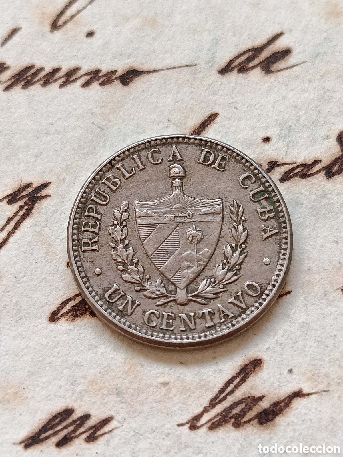 Monedas antiguas de Am&eacute;rica: Moneda de 1 centavo 1946 Cuba. - Foto 2