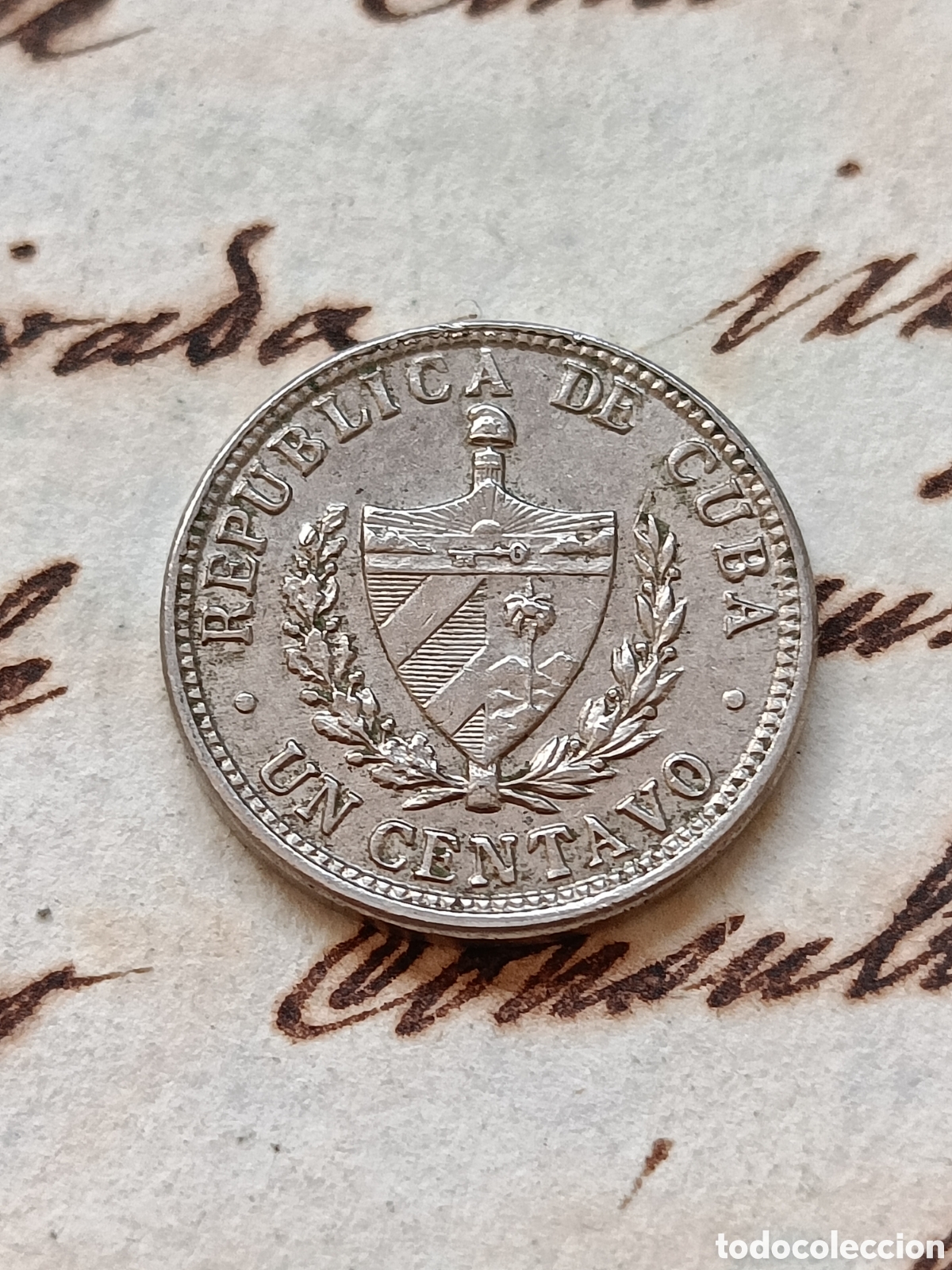 Monedas antiguas de Am&eacute;rica: Moneda de 1 centavo 1946 Cuba. - Foto 2