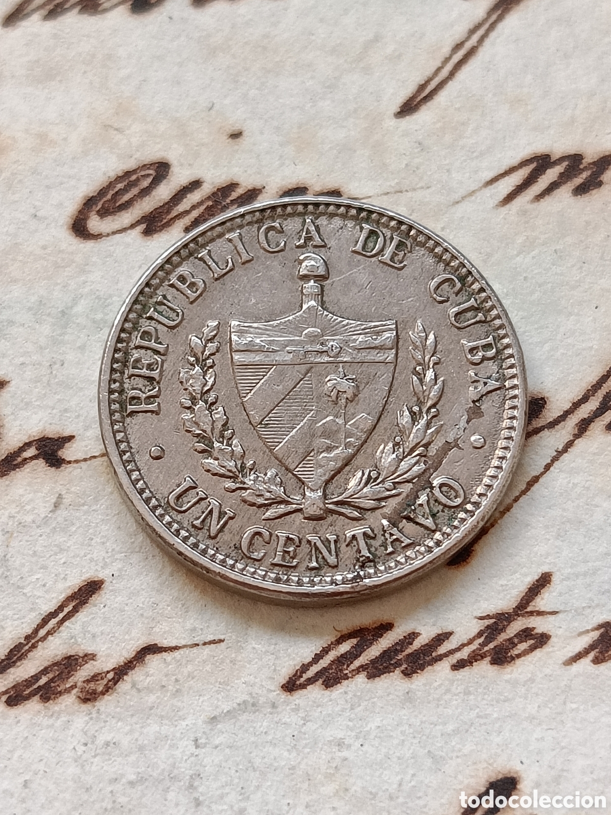 Monedas antiguas de Am&eacute;rica: Moneda de 1 centavo 1946 Cuba. - Foto 2