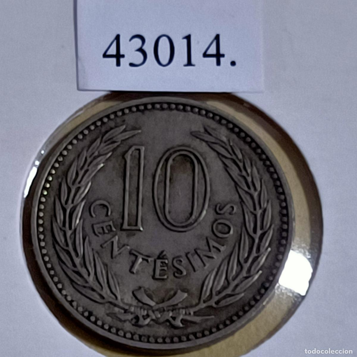 Monedas antiguas de Am&eacute;rica: Uruguay 10 centesimos 1953, c&eacute;ntimo - Foto 2
