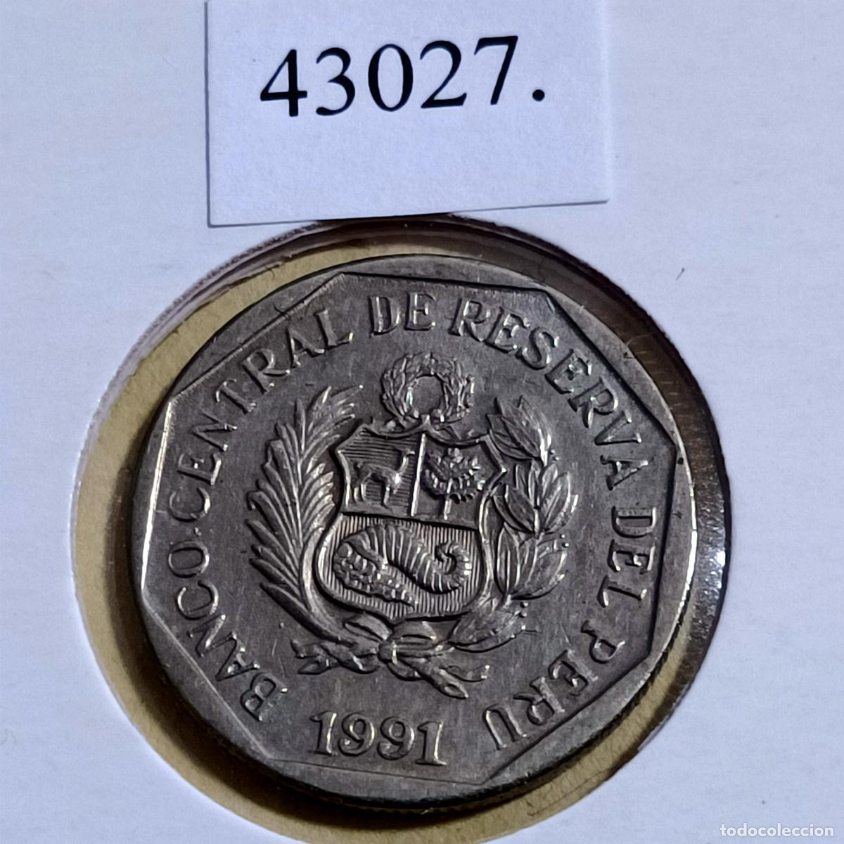 Monedas antiguas de Am&eacute;rica: Per&uacute; 50 c&eacute;ntimos 1991 - Foto 2