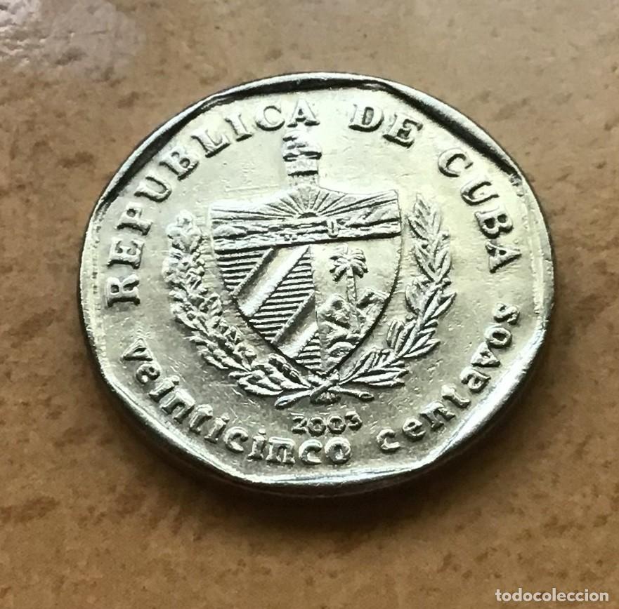 Monedas antiguas de Am&eacute;rica: 25 centavos de Cuba. A&ntilde;o 2003 - Foto 1