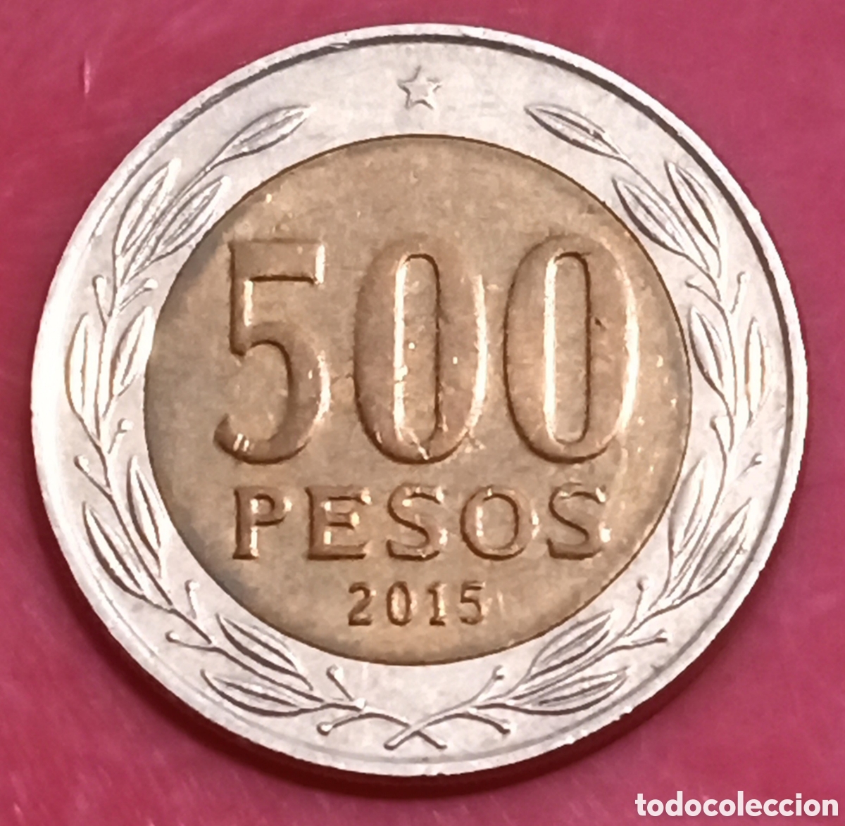 Monedas antiguas de Am&eacute;rica: Chile - 500 pesos 2015 - Mbc - Foto 2