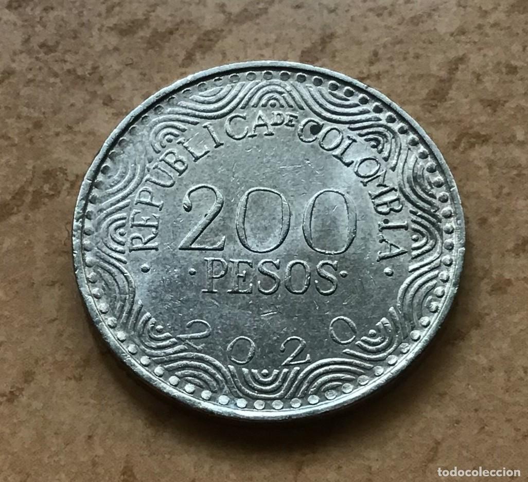 Monedas antiguas de Am&eacute;rica: 200 pesos de Colombia. A&ntilde;o 2020