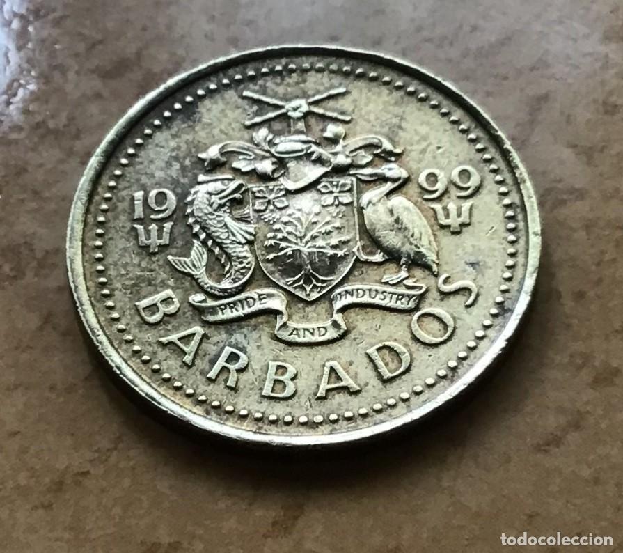 Monedas antiguas de Am&eacute;rica: 5 centavos de Barbados. A&ntilde;o 1999 - Foto 2