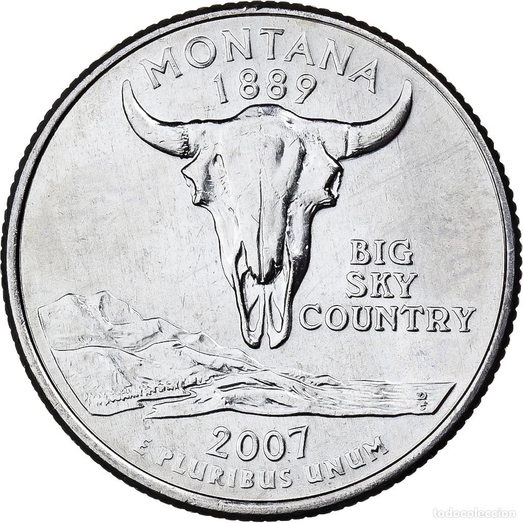 Monedas antiguas de Am&eacute;rica: [#396650] Estados Unidos, Quarter, Quarter Dollar, 2007, Denver, Montana 1889, Cobre -