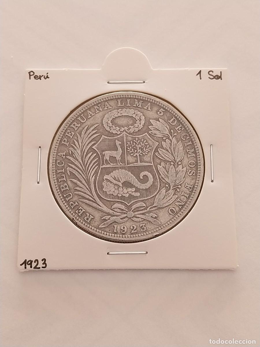 Monedas antiguas de Am&eacute;rica: PER&Uacute; 1 SOL 1923 REP&Uacute;BLICA PERUANA - Foto 3