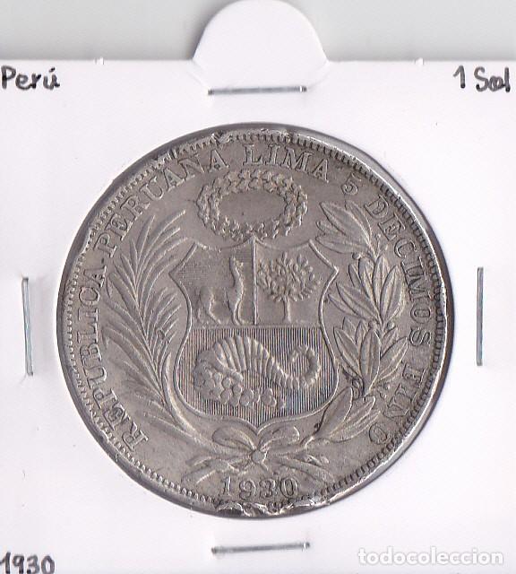 Monedas antiguas de Am&eacute;rica: PER&Uacute; 1 SOL 1930 REP&Uacute;BLICA PERUANA - Foto 1