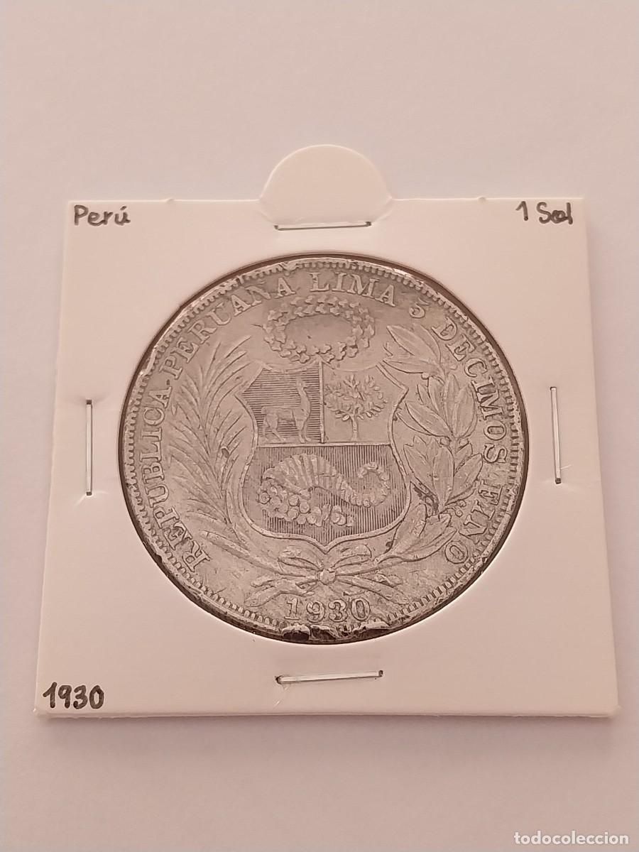 Monedas antiguas de Am&eacute;rica: PER&Uacute; 1 SOL 1930 REP&Uacute;BLICA PERUANA - Foto 3