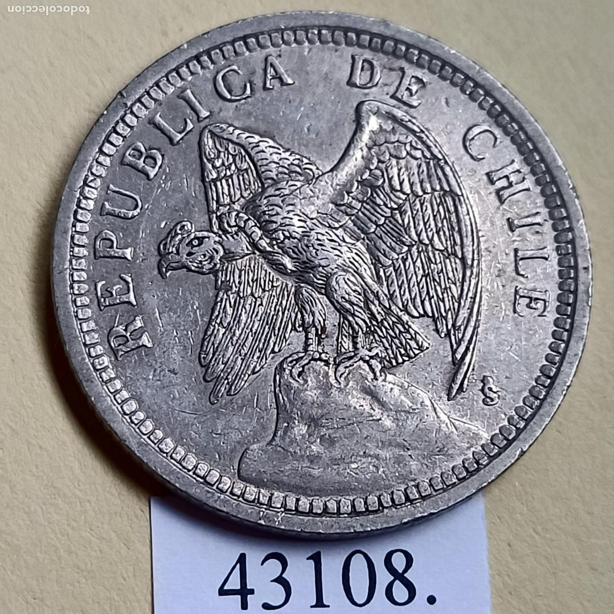 Monedas antiguas de Am&eacute;rica: Chile, 1 peso, 1933. - Foto 1